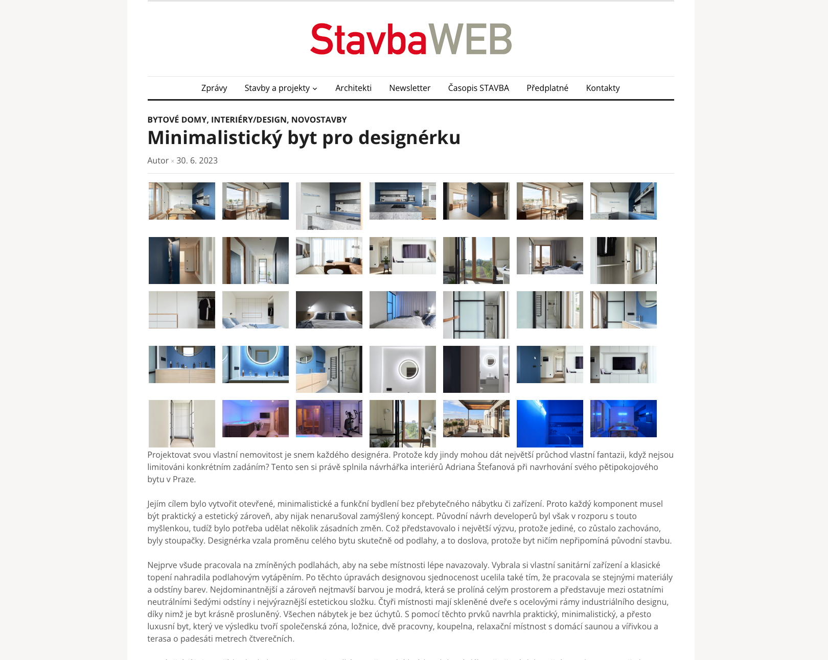 Minimalistický byt pro designérku