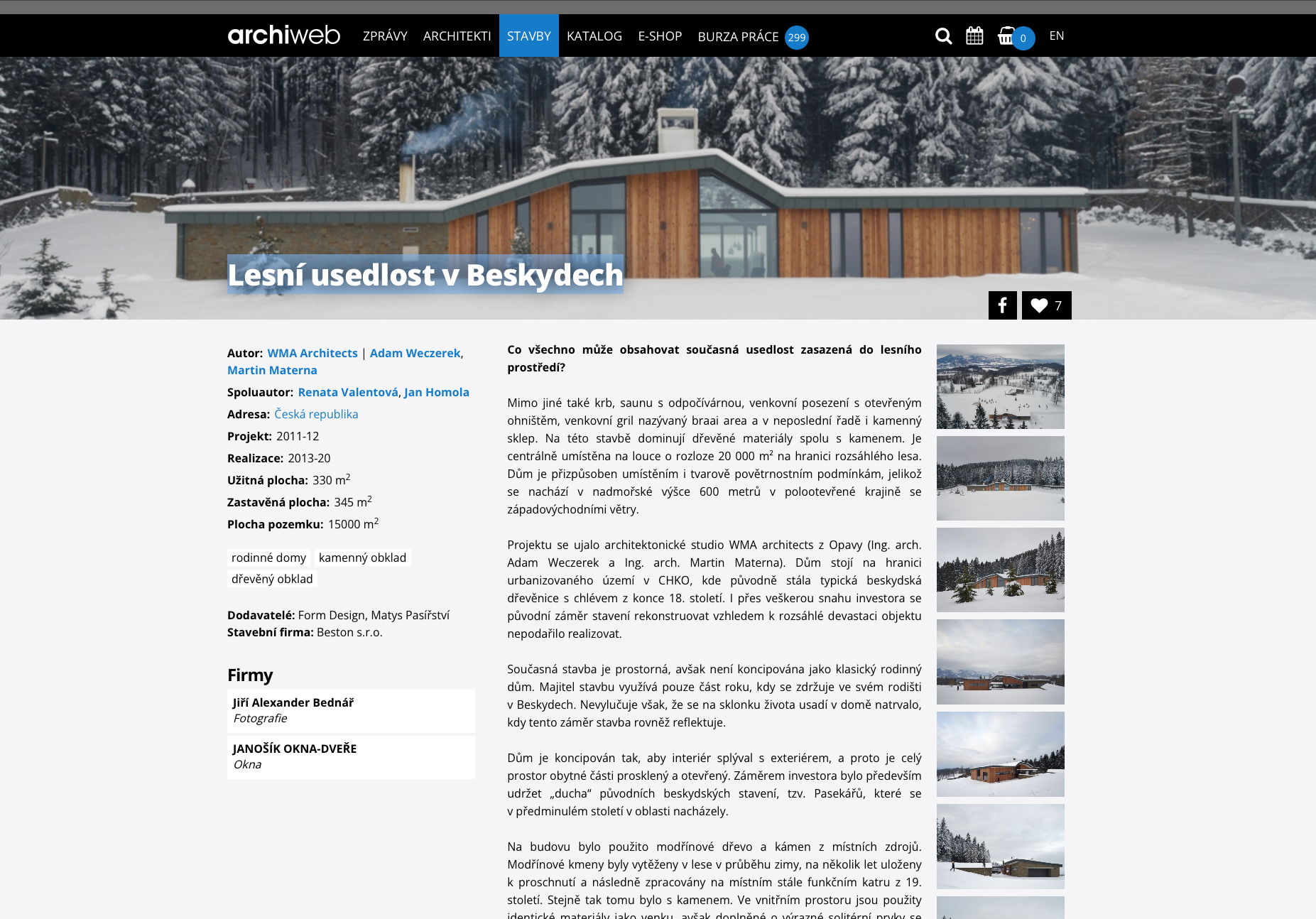 Lesní usedlost v Beskydech