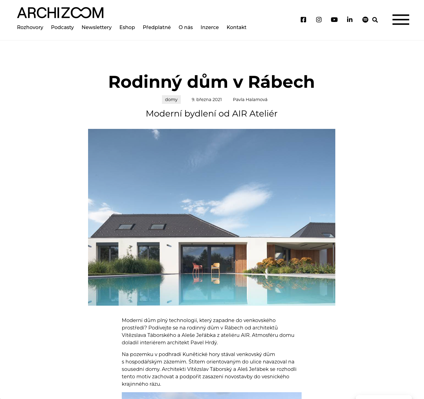 Rodinný dům v Rábech